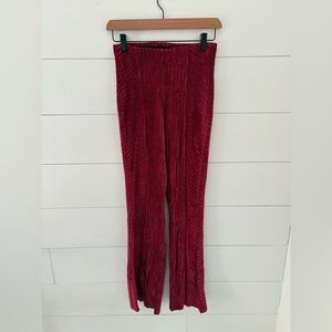 Free People Slim Pull-On Velvet Flare Pants